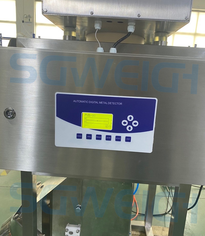 gravity-fed metal detector for food powder