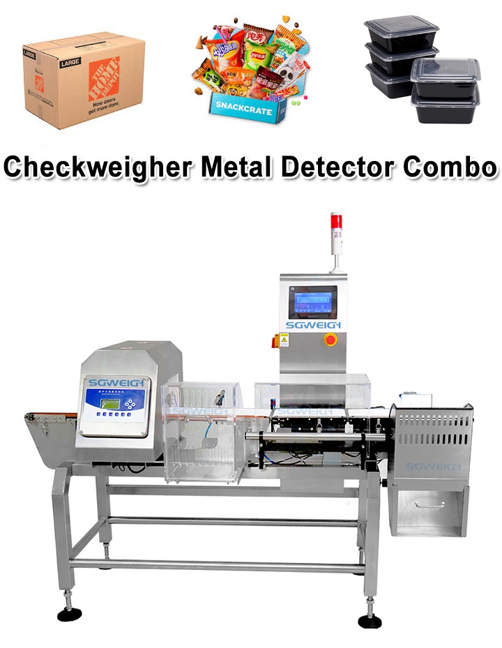 metal detector checkweigher combo machine