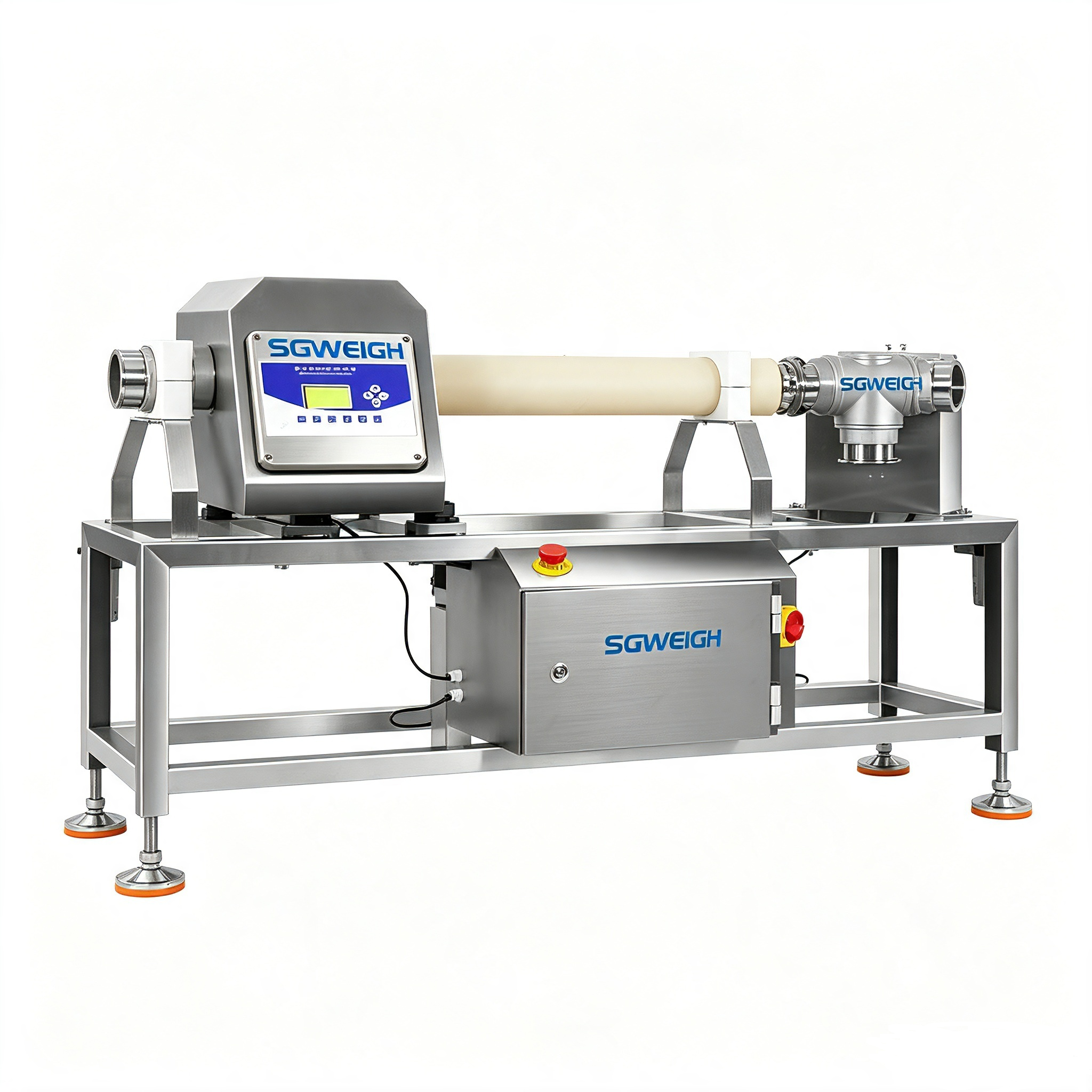 Metal detector for tomato paste pipeline