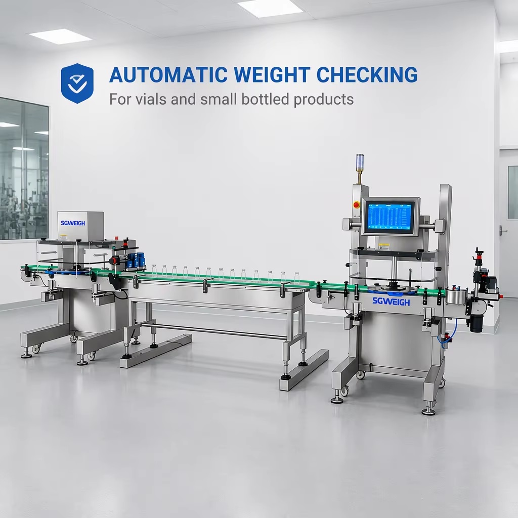 rotary bottle checkweigher for pharmaceutical vial net weight check